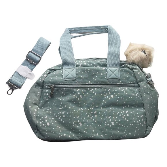 brand new Kipling vintage crossbody Defea Medium Handbag snowflake green - Picture 8 of 13